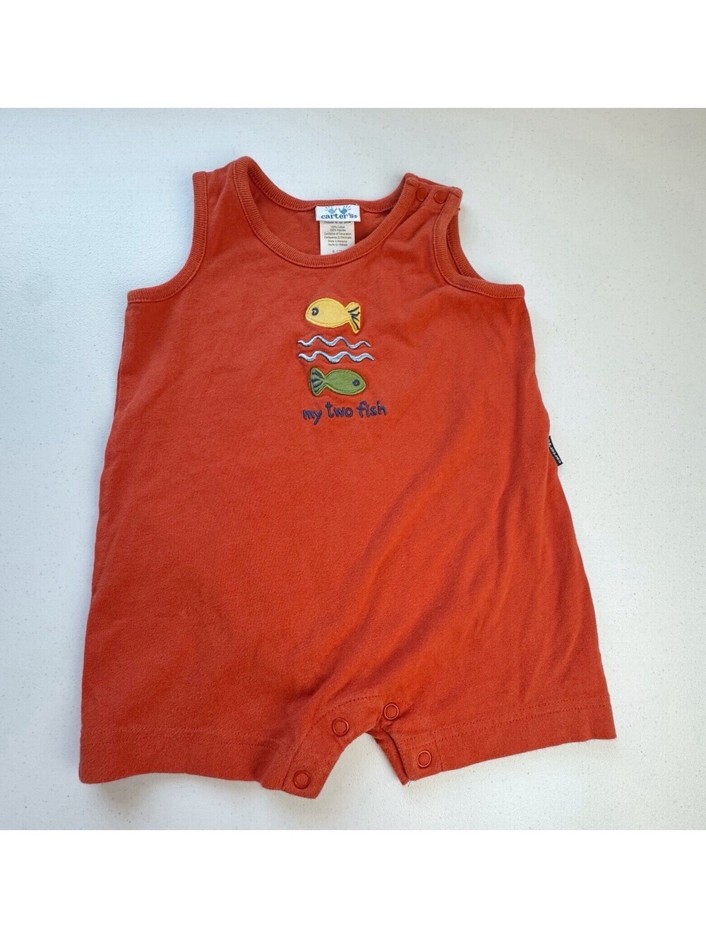 Carters Y2K Fish Romper 9-12 Months